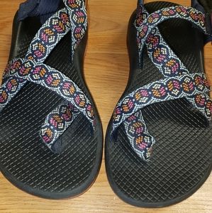 Chaco Z/2 Classic Blue Peace sign Outdoor Sandals